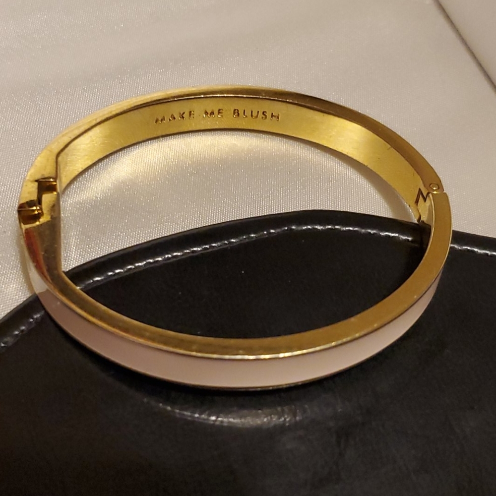 Authentic Kate Spade Make Me Blush Hinged Bangle.